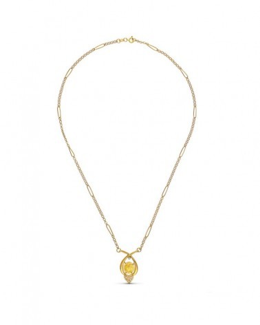 Gargantilla oro 18k amarillo motivo enamorados 48cm