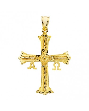 Cruz Covadonga oro 18k amarillo 39x30 mm