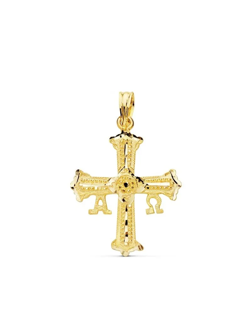 Cruz de Covadonga oro 18k amarillo 24x19 mm