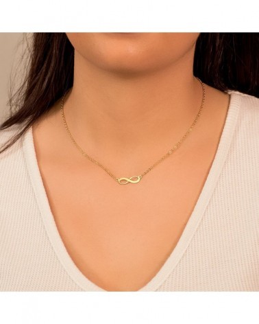 Collar oro 18k símbolo infinito 45cm