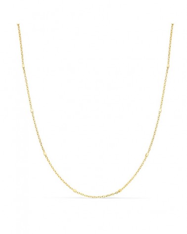 Cadena oro 18k amarillo forzada con cubos 40cm