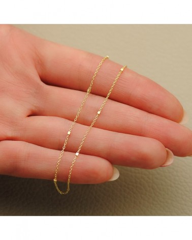 Cadena oro 18k forzada combinada 45cm