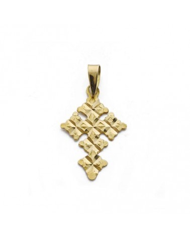 Cruz oro 18k amarillo Canjayar sin Cristo 23x16mm