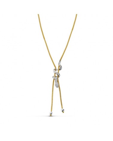 Gargantilla oro 18k bicolor serpiente 45cm