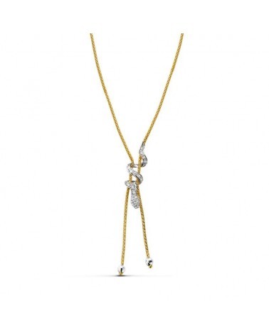 Gargantilla oro 18k bicolor serpiente 45cm