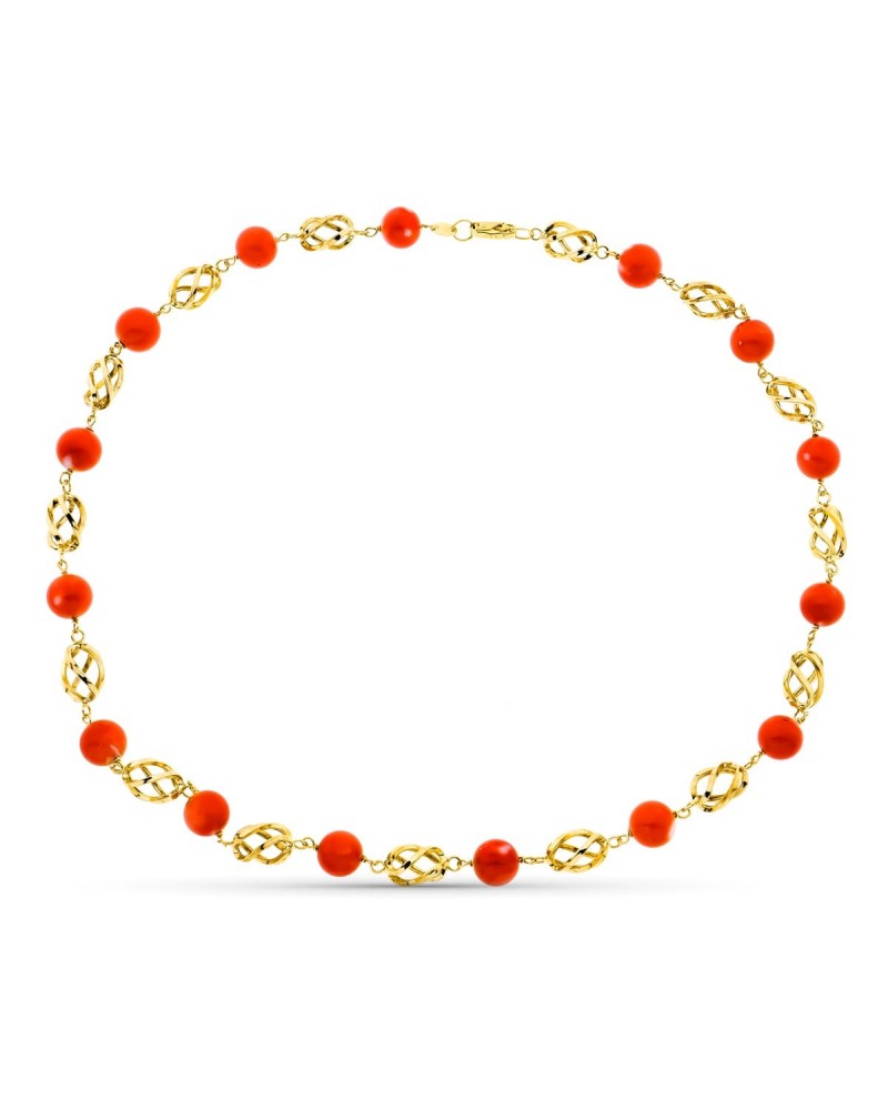 Gargantilla oro 18k amarillo coral japonés 50 cm