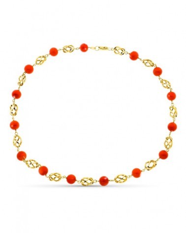 Gargantilla oro 18k amarillo coral japonés 50 cm