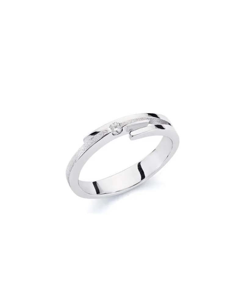 Sortija de oro blanco de 18k PM-319-9677