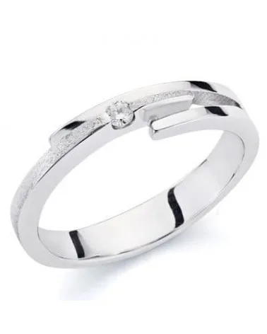 Sortija de oro blanco de 18k PM-319-9677