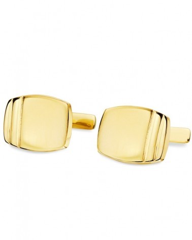 Gemelos oro 18k amarillo tonel mate brillo 17x13mm
