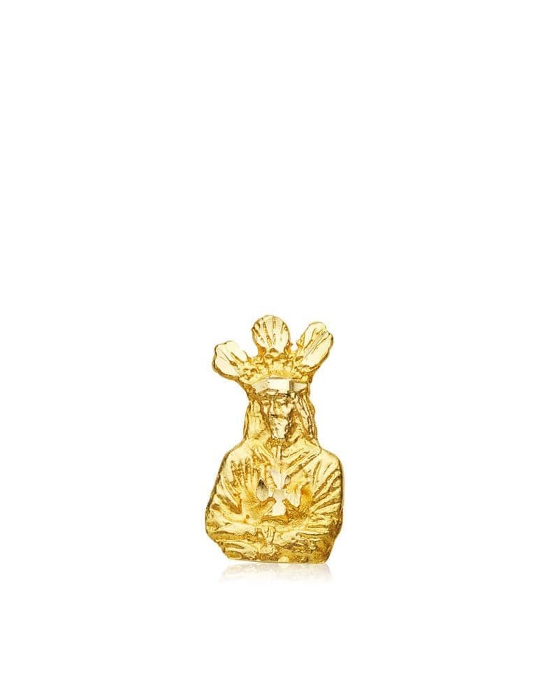 Medalla oro 18k Cristo cautivo silueta 13x7mm