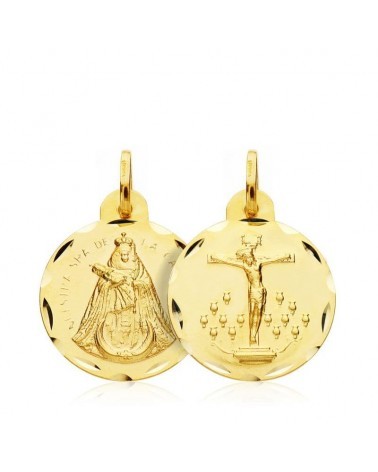 Escapulario oro 18k Cristo Laguna Virgen Candelaria 18mm