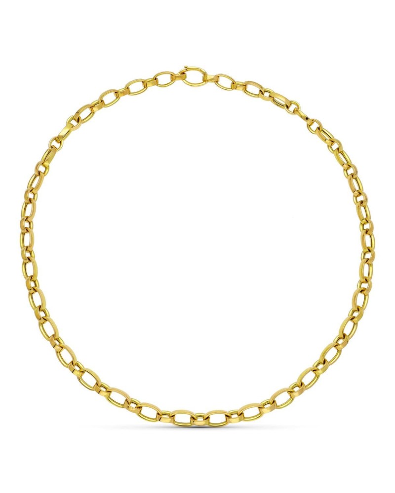 Gargantilla oro 18k amarillo eslabones ovales 45cm