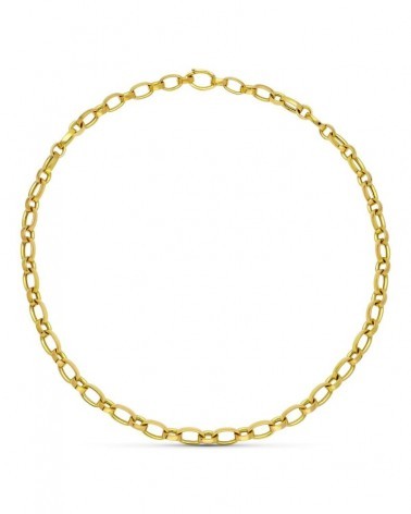 Gargantilla oro 18k amarillo eslabones ovales 45cm