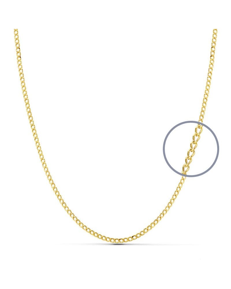 Cadena oro 18k barbada hueca 50cm