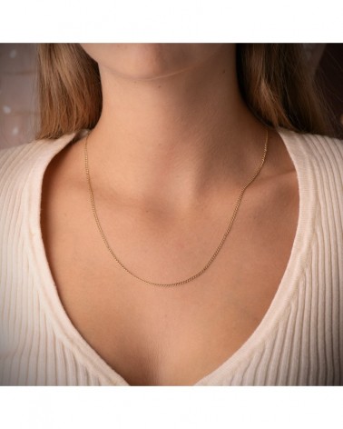 Cadena oro 18k barbada hueca 50cm