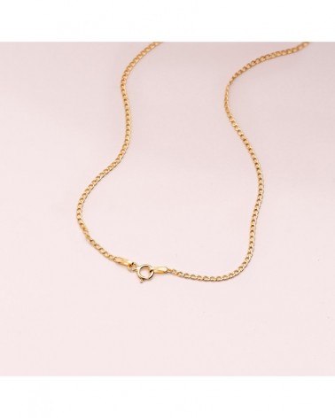 Cadena oro 18k barbada hueca 50cm