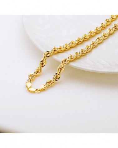 Cadena oro 18k cordón salomónico amarillo 60cm