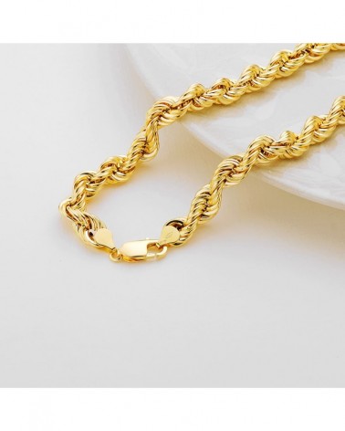 Cadena oro 18k cordón salomónico 60cm 8,7mm