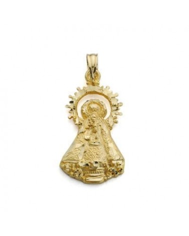 Medalla oro 18k Virgen de Castellar silueta 25x13mm