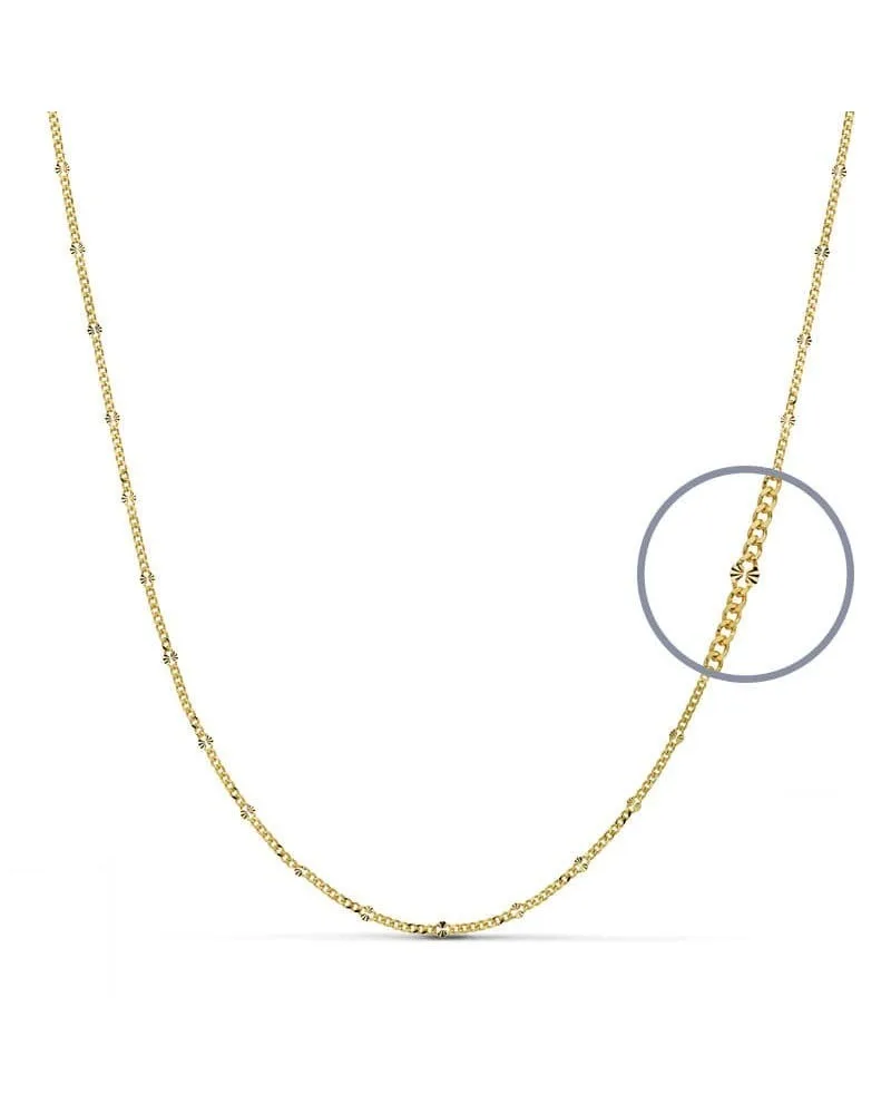 Cadena oro 18k amarillo diamantada 1,5 mm 45cm