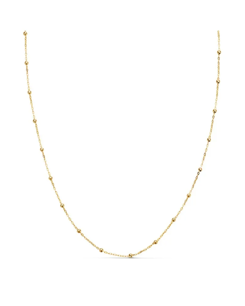 Cadena oro 18k forzada con bolas 0,5 mm 40cm