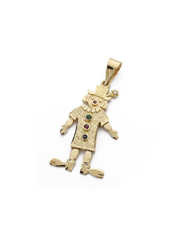 Colgante oro 18k payaso articulado 33x13 mm