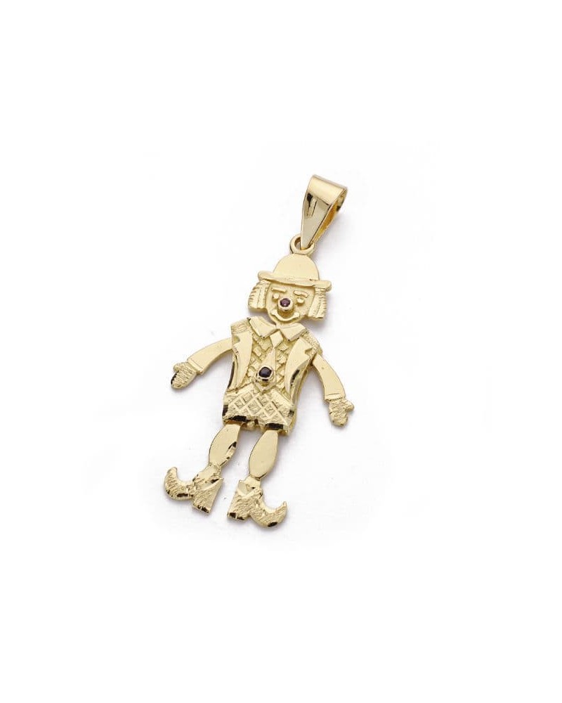 Colgante oro 18k payaso articulado 35x10 mm