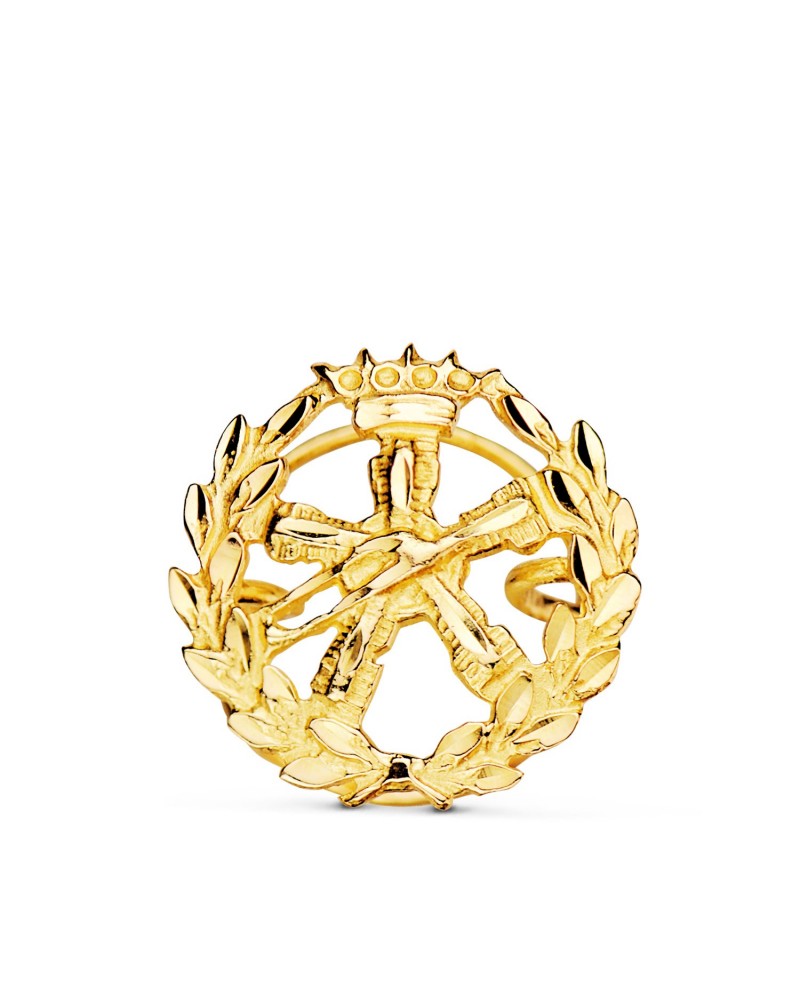 Insignia oro 18k Ingeniero Aeronáutico 15x15mm