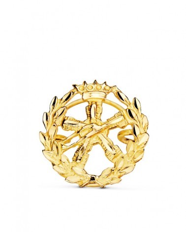 Insignia oro 18k Ingeniero Aeronáutico 15x15mm