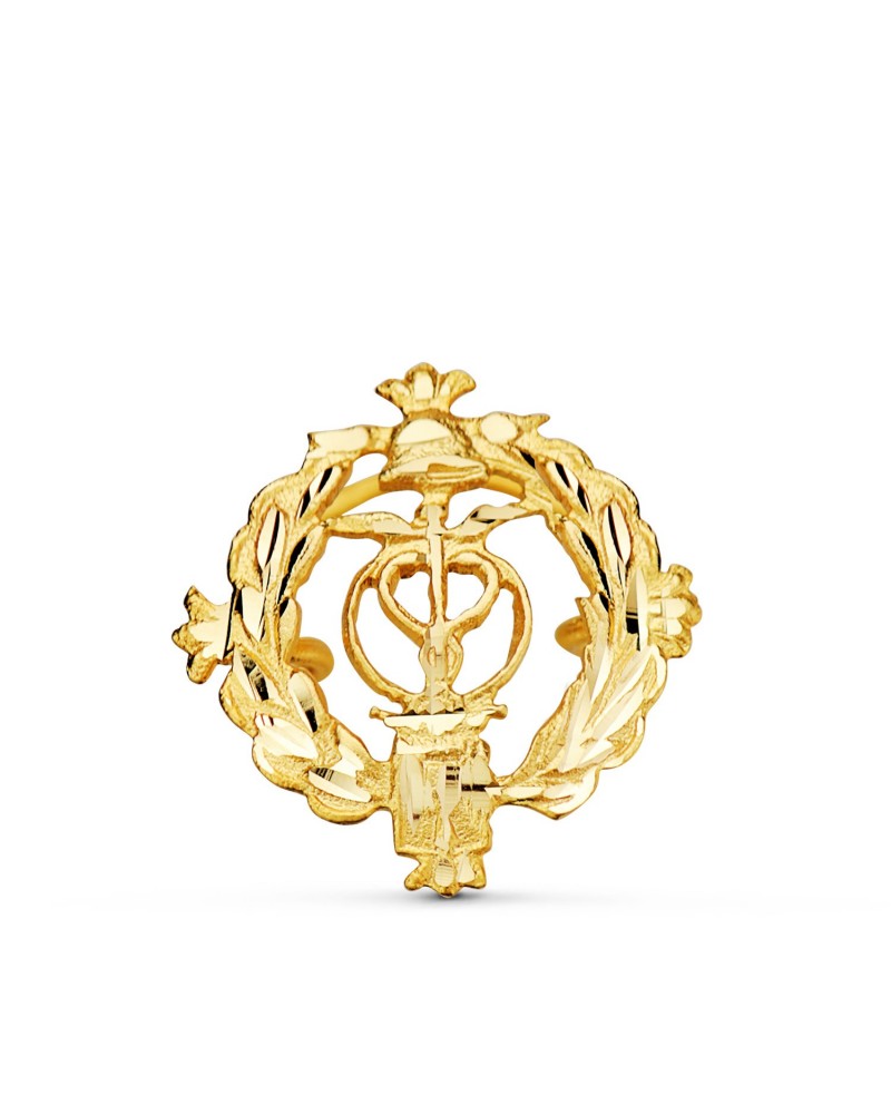 Insignia oro 18k agente comercial 16x16mm