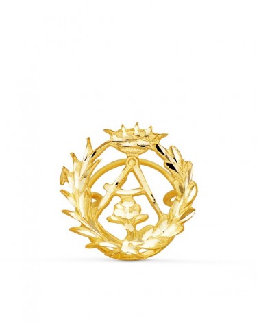 Insignia oro 18k amarillo Arquitectura 16x16mm