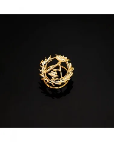 Insignia oro 18k amarillo Arquitectura 16x16mm