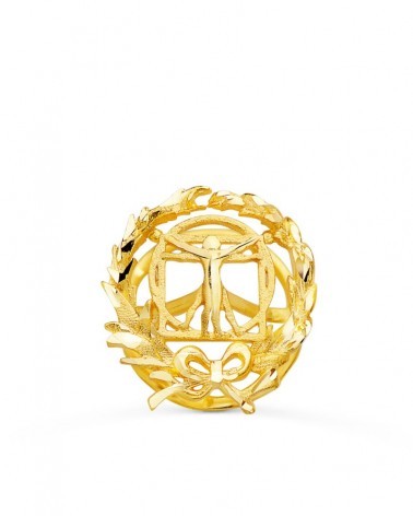 Insignia oro 18k Bellas Artes 15x14mm