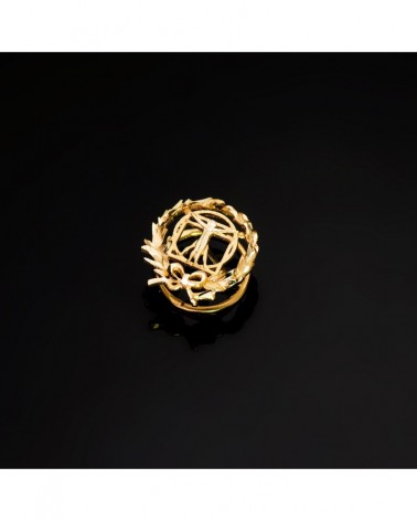 Insignia oro 18k Bellas Artes 15x14mm