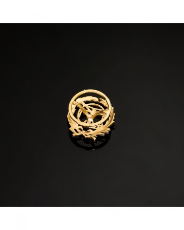 Insignia oro 18k Bellas Artes 15x14mm