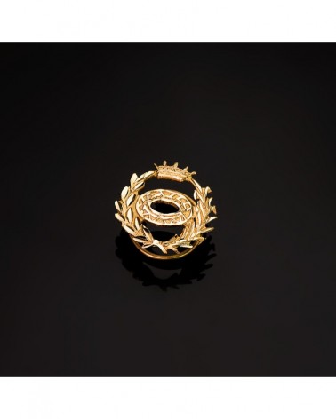 Insignia oro 18k Ciencias Biológicas 16x16mm
