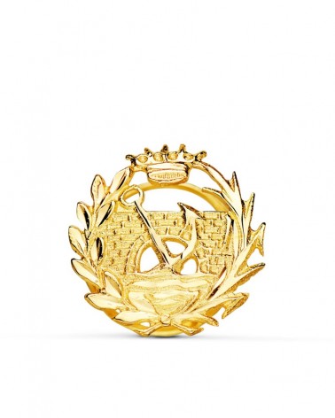 Insignia oro 18k Ingeniería Civil Caminos 15x15mm