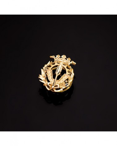 Insignia oro 18k Ciencias Políticas y Económicas 18x14mm