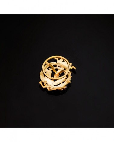 Insignia oro 18k Ciencias Políticas y Económicas 18x14mm
