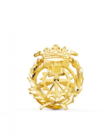 Insignia oro 18k amarillo delineante 17x14mm