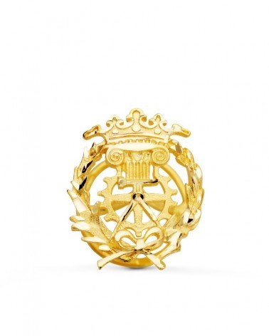 Insignia oro 18k amarillo delineante 17x14mm