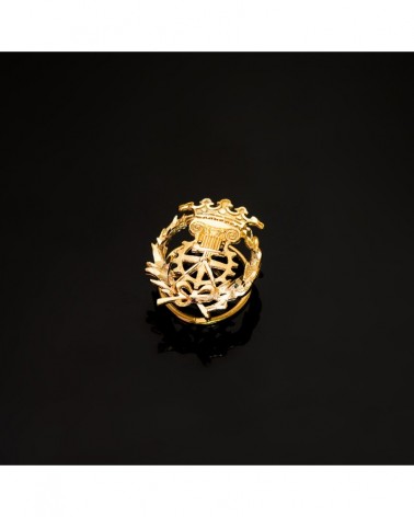 Insignia oro 18k amarillo delineante 17x14mm
