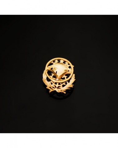 Insignia oro 18k amarillo delineante 17x14mm
