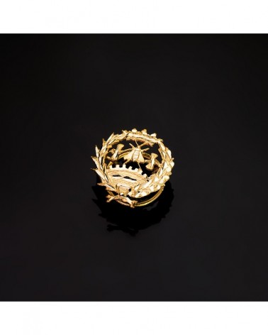 Insignia oro 18k Ciencias Económicas 18x17mm