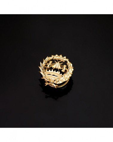 Insignia oro 18k Ciencias Económicas 18x17mm