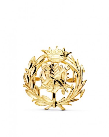 Insignia oro 18k Ciencias Empresariales 16x16mm