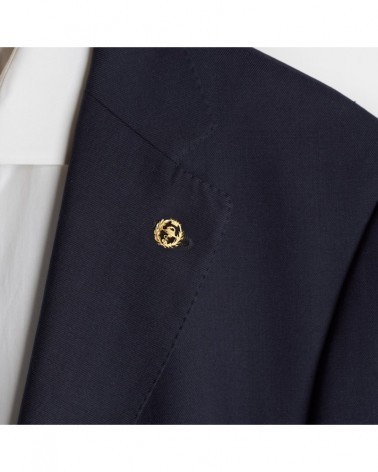 Insignia oro 18k farmacia corona laurel 15mm