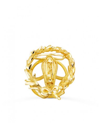 Insignia oro 18k ingeniero electrónico 16x14mm