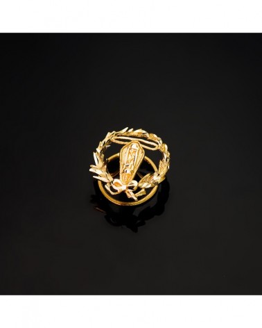 Insignia oro 18k ingeniero electrónico 16x14mm